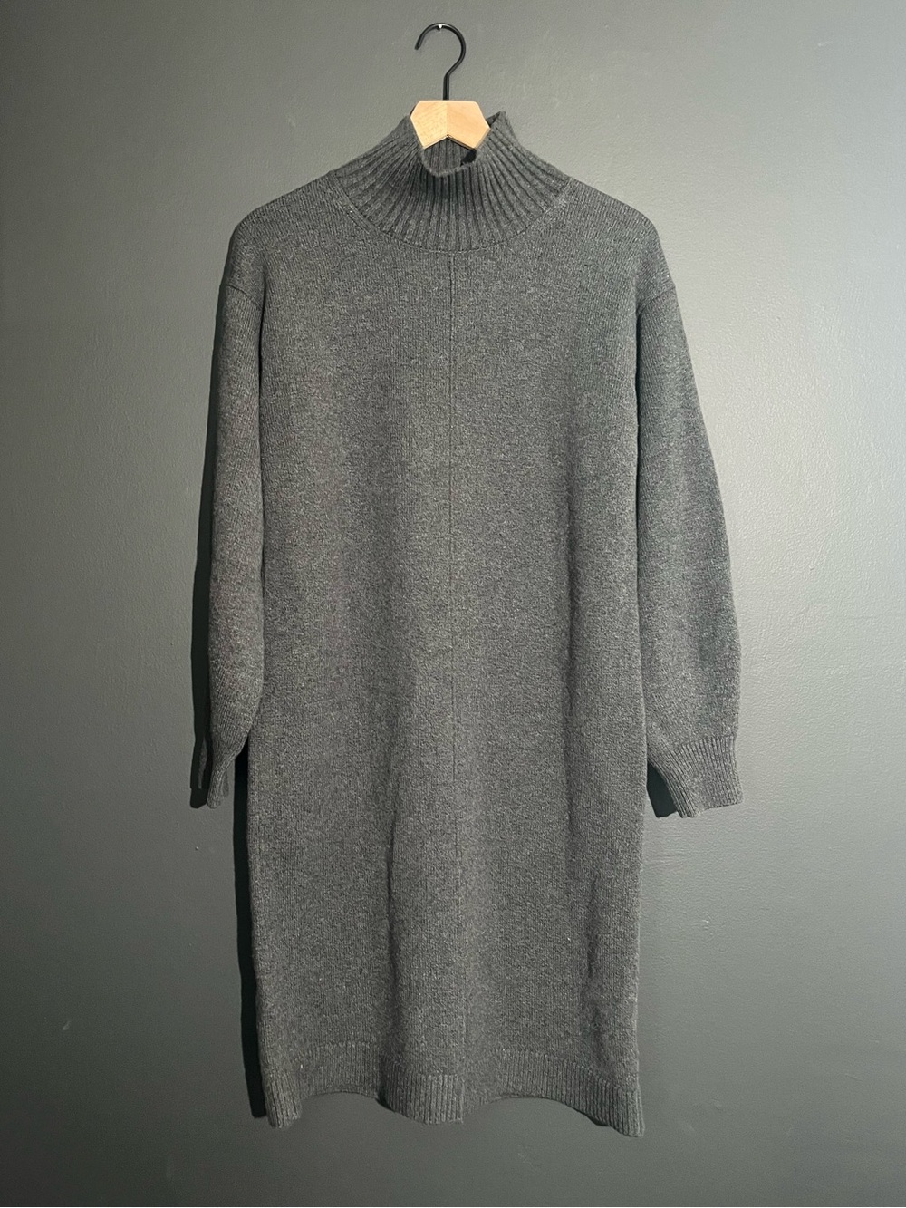 Banana Republic Gray Knit Sweater Dress Turtleneck Size Small